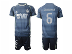 Real Madrid CF 2025/26 Away Navy Soccer Jersey with #6 Camavinga Printing