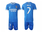Real Madrid CF 2025/26 Third Blue Soccer Jersey with #7 Vini Jr. Printing 