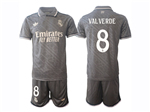 Real Madrid CF 2024/25 Third Gray Soccer Jersey with #8 Valverde Printing