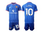 Manchester United F.C. 2026/27 Away Blue Soccer Jersey with #10 Cunha Printing