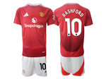 Manchester United F.C. 2024/25 Home Red Soccer Jersey with #10 Rashford Printing