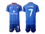 Manchester United F.C. 2026/27 Away Blue Soccer Jersey with #7 Mount Printing