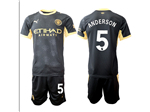 Manchester City F.C. 2026/27 Away Black Soccer Jersey with #5 Anderson Printing