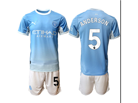 Manchester City F.C. 2026/27 Home Light Blue Soccer Jersey with #5 Anderson Printing