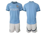 Manchester City F.C. 2024/25 Home Light Blue Soccer Jersey