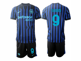 Inter Milan 2025/26 Home Blue/Black Soccer Jersey with #9 Thuram Printing