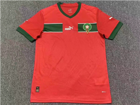 Morocco 2022/23 Home Red Soccer Team Jersey