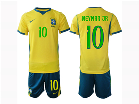 Brazil 2026 Home Gold Soccer Jersey with #10 Neymar Jr. Printing