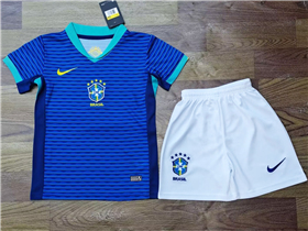 Brazil 2024 Youth Away Blue Soccer Jersey