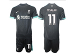 Liverpool F.C. 2024/25 Away Black Soccer Jersey with #11 M.Salah Printing