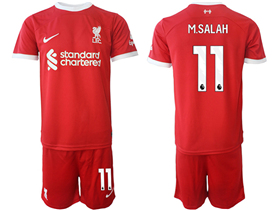 Liverpool F.C. 2023/24 Home Red Soccer Jersey with #11 M.Salah Printing