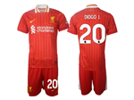 Liverpool F.C. 2024/25 Home Red Soccer Jersey with #20 Diogo J. Printing