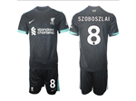 Liverpool F.C. 2024/25 Away Black Soccer Jersey with #8 Szoboszlai Printing