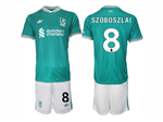 Liverpool F.C. 2025/26 Third Green Soccer Jersey with #8 Szoboszlai Printing