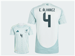 Mexico 2024 Away Light Gray Soccer Jersey with #4 E.ÁLVAREZ Printing