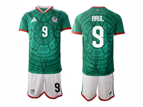 Mexico 2026 Home Green Soccer Jersey with #9 Raul Printing