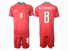 Portugal 2026 Home Red Soccer Jersey with #8 B.Fernandes Printing