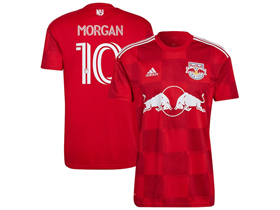 New York Red Bulls 2022/23 Away Red 1Ritmo Soccer Jersey with #10 Morgan Printing