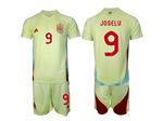 Spain 2024 Away Light Yellow Soccer Jersey with #9 Joselu Printing