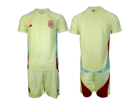 Spain 2024 Away Light Yellow Soccer Jersey