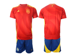 Spain 2024 Home Red Soccer Jersey