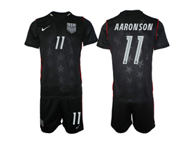 USA 2026 Away Navy Soccer Jersey with #11 Aaronson Printing