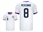 USA 2024 Home White Soccer Jersey with #8 McKennie Printing