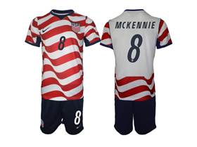 USA 2026 Home White Soccer Jersey with #8 McKennie Printing