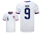 USA 2024 Home White Soccer Jersey with #9 Pepi Printing